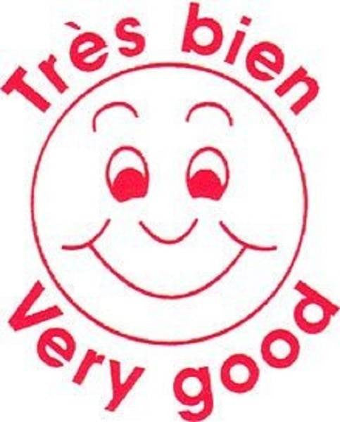 XStamper Tres Bien Very Good- French Self inking teacher reward xstamper xclamations stamp